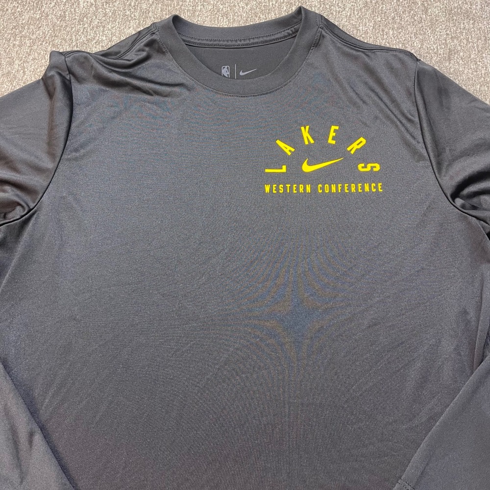 Nike NBA Los Angeles Lakers Western Conference Dri-FIT Long Sleeve Shirt Mens M